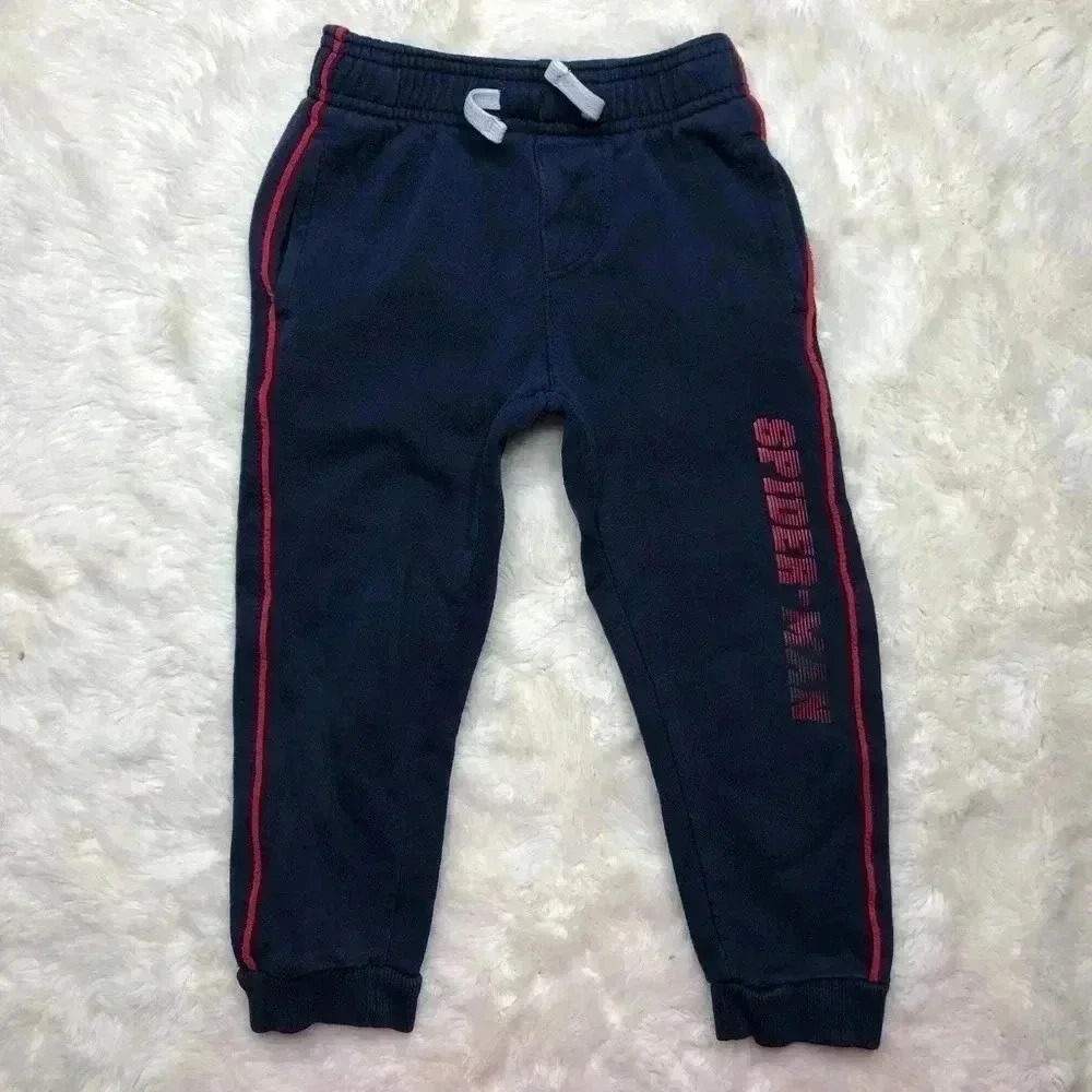 Marvel Spider-Man Sweatpants Blue & Red Size  3T
